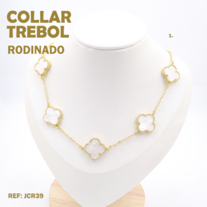 COLLAR TREBOLES BLANCO