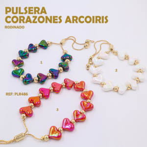 PULSERA CORAZONES ARCOIRIS