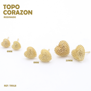 TOPOS SET CORAZON DORADO